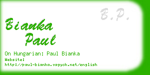 bianka paul business card